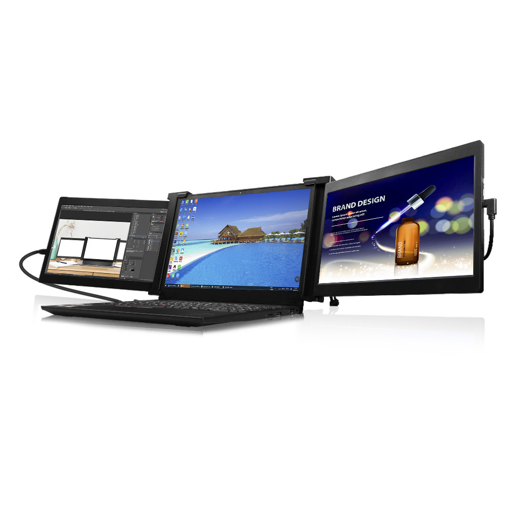 Экран портативного монитора ноутбука HDR HDMI 260cd/m2 тройной дополнительный
